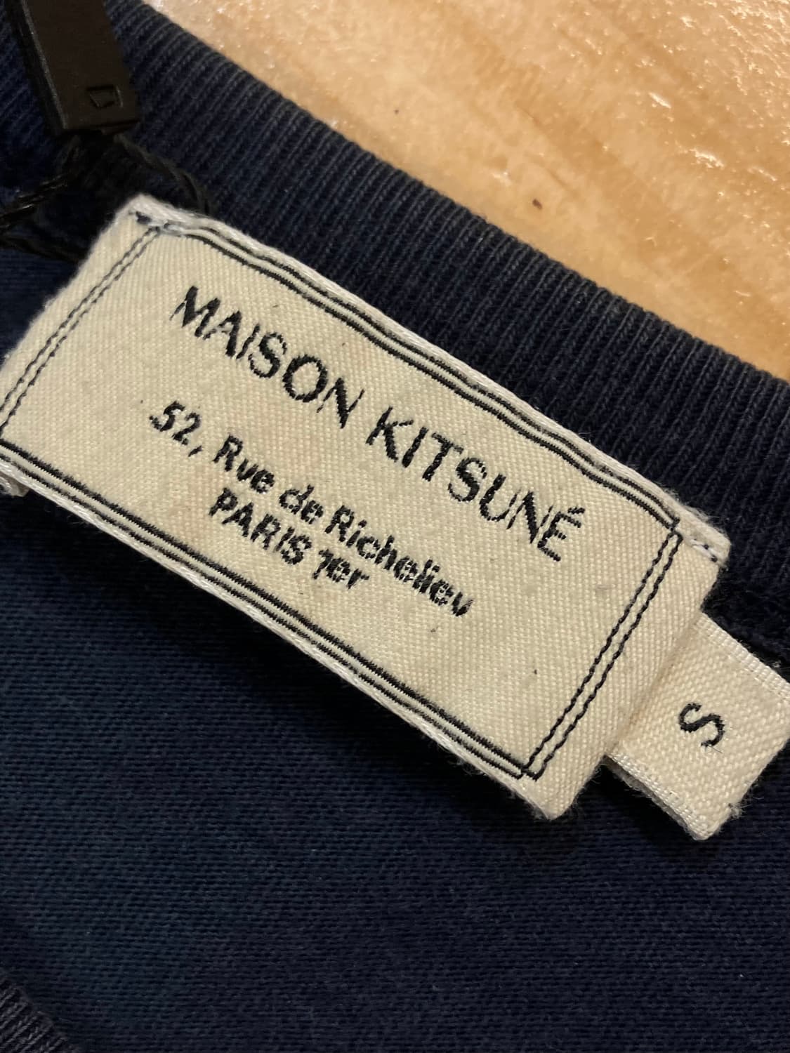 메종키츠네 반팔 티셔츠 딥네이비 S  #csz3976 상품이미지5