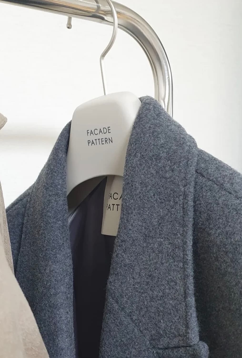 파사드패턴 캐시미어 더블 하프 코트_charcoal (m사이즈 )팝니다 상품이미지3