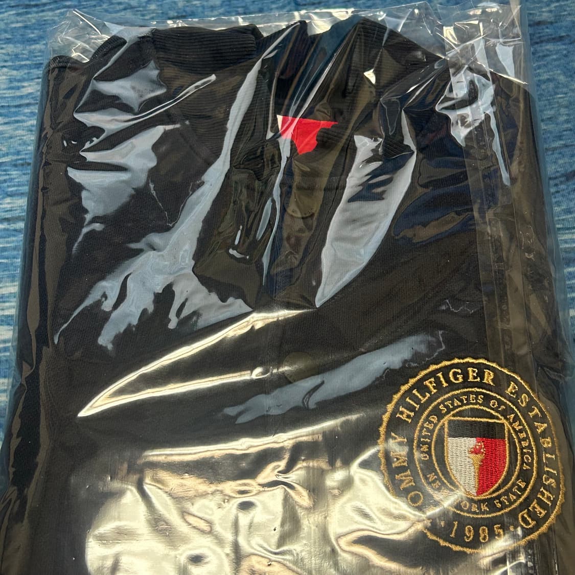 Tommy Hilfiger Navy Varsity Jacket M 상품이미지4