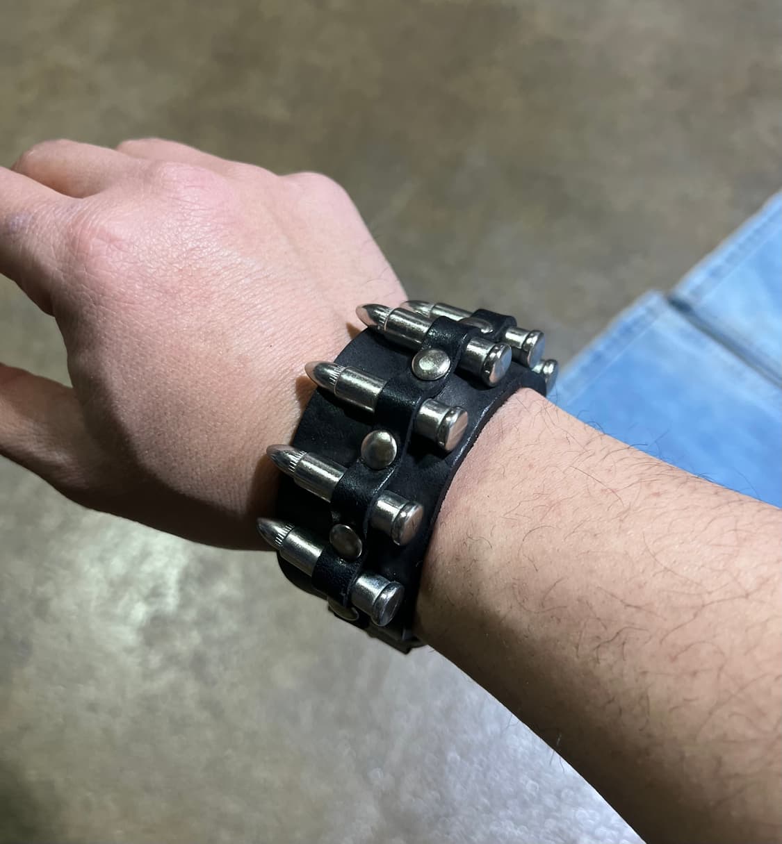 총알 가죽팔찌 상품이미지3