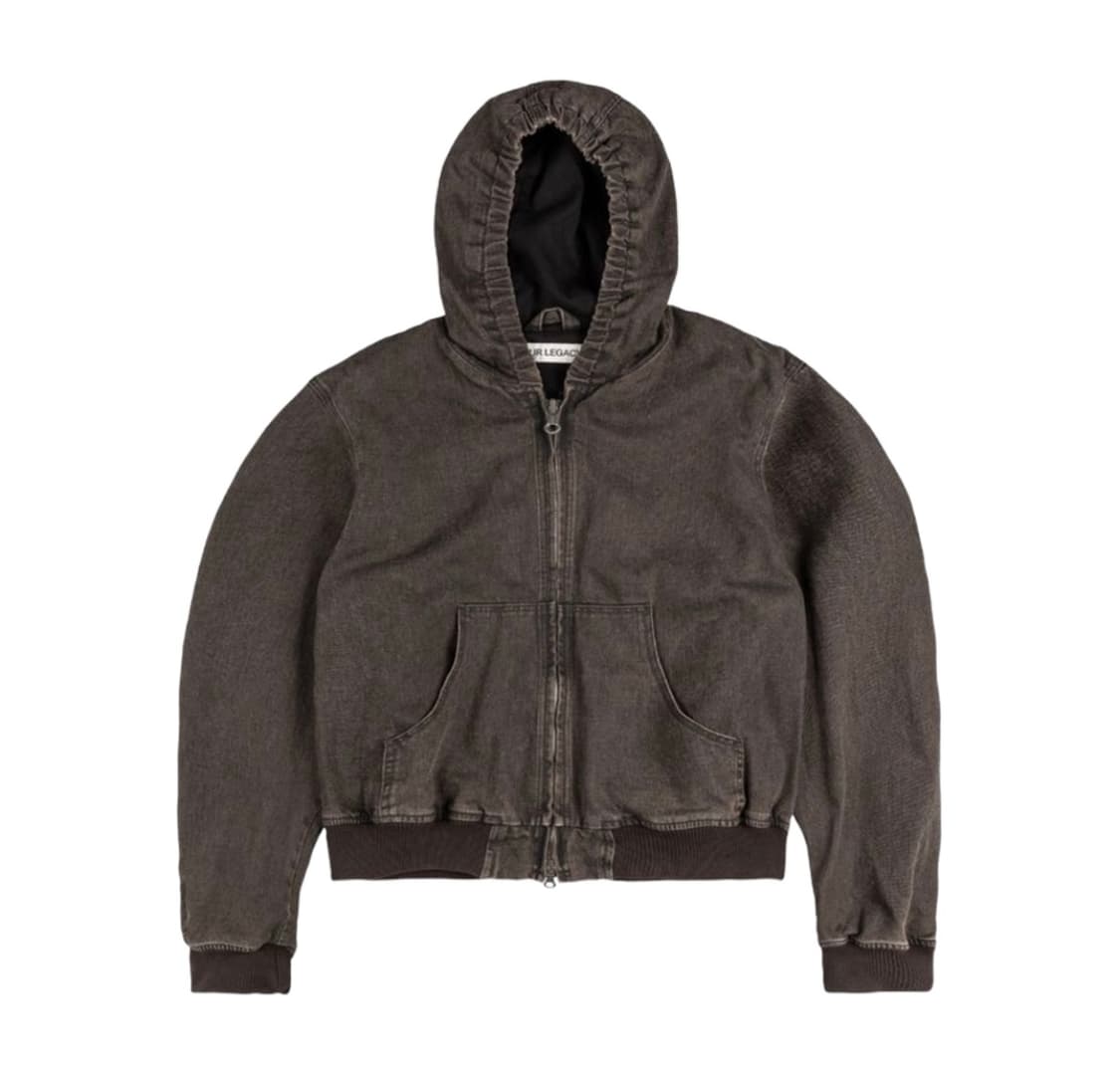 아워레가시 BANK 뱅크 후드 데님 자켓 코티드 블랙 48 상품이미지5