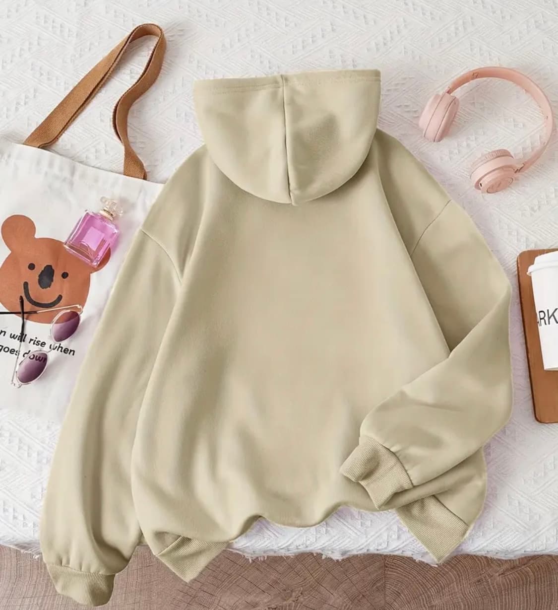 NEW YORK 레터링 기모 후드티 아이보리 S  상품이미지2