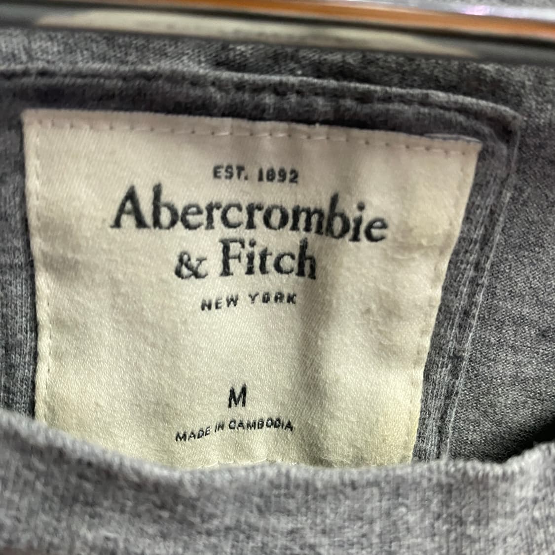 아베크롬비 y2k 패치로고 그레이 빈팔 B4665 상품이미지5