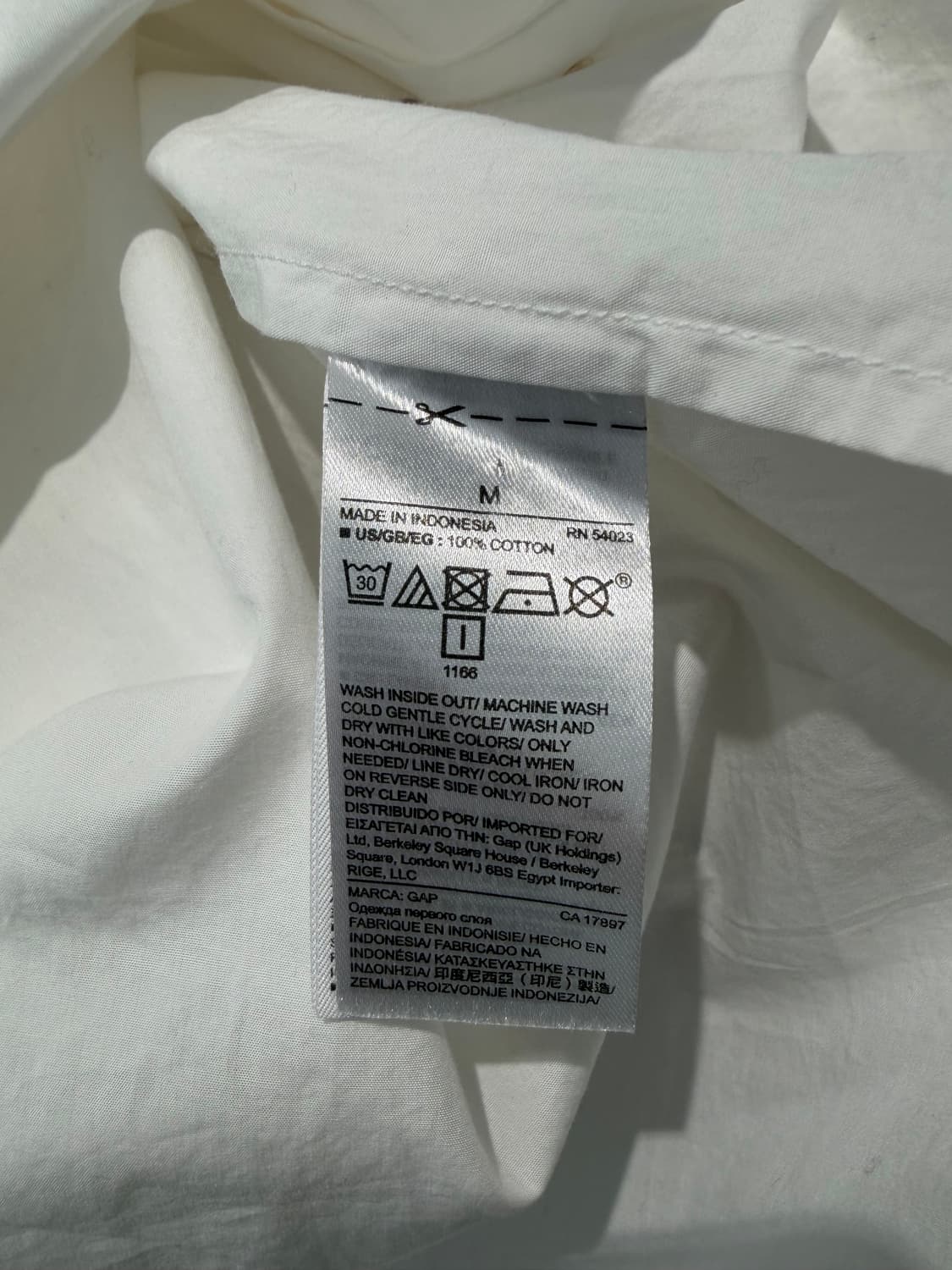 Gap 도트 화이트 코튼 셔츠 상품이미지8