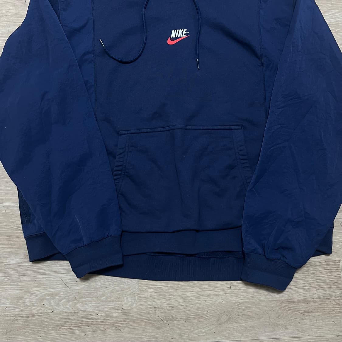 나이키 스포츠웨어 빅스우시 오버사이즈 배색 후드티 [네이비] L/100 상품이미지3
