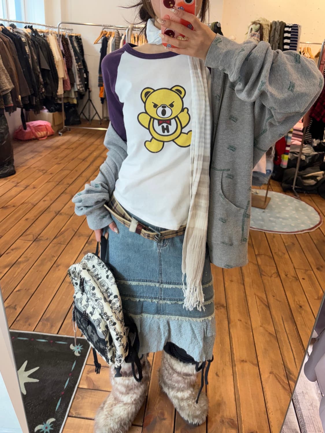 히스테릭글래머 퍽베어 7부 슬리브 상품이미지3