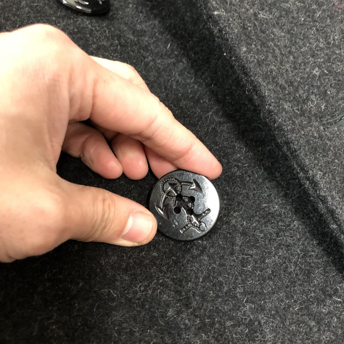 (L) 제이크루 울 100% 앵커 버튼 3M 신슐레이트 피코트 차콜 상품이미지2