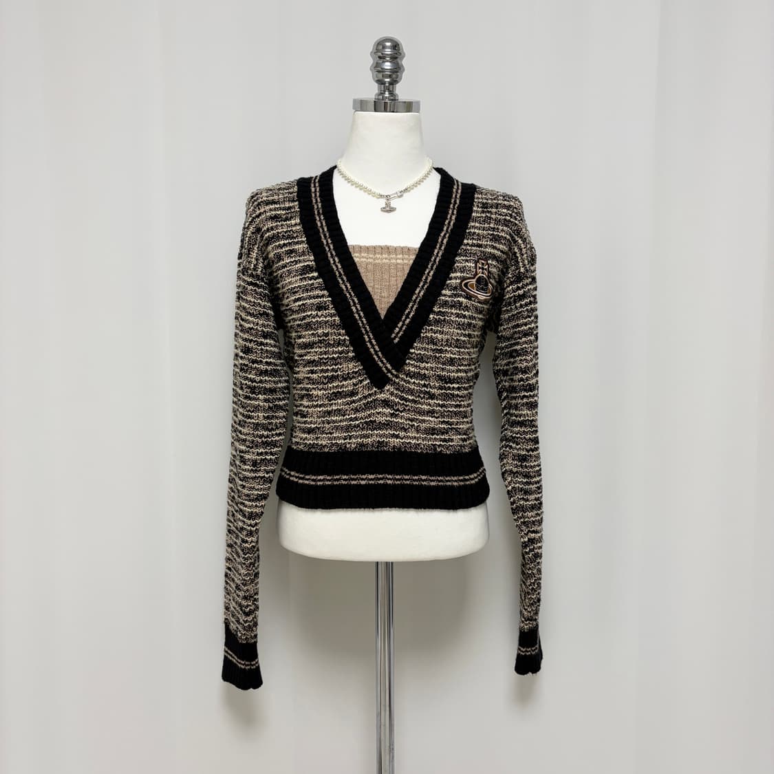 비비안웨스트우드 레드라벨 브이넥 레이어드 니트 상품이미지5