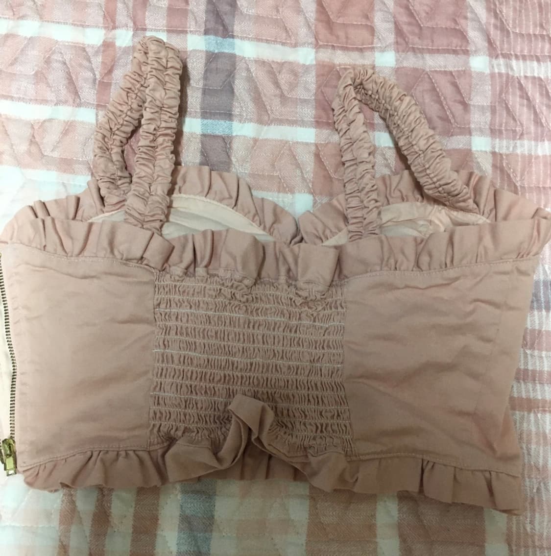 onespo 원스포 핑크 리본 뷔스티에 탑 빈티지 상품이미지3