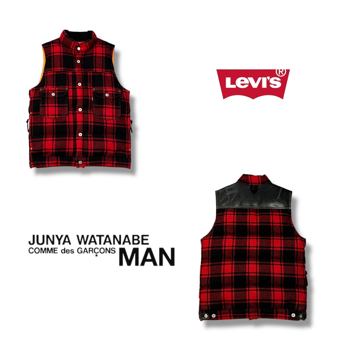 준야와타나베 x 리바이스 체크 베스트 y14128 상품이미지1