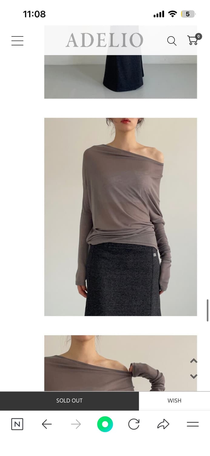 아델리오 ray see-through tee 상품이미지6