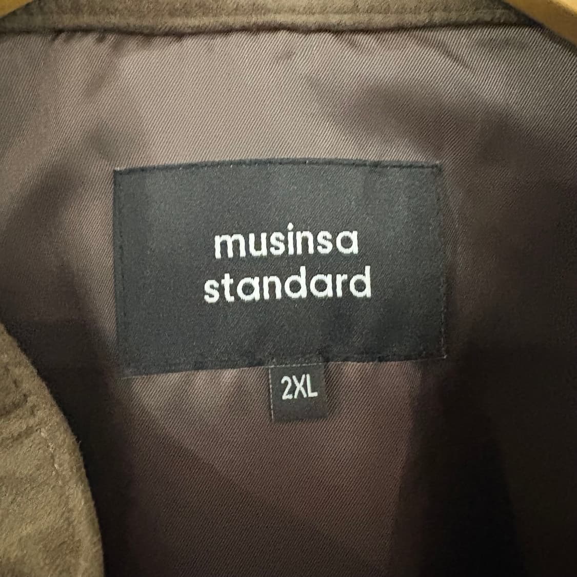 무신사 스탠다드 브라운 스웨이드 자켓 2XL 상품이미지5