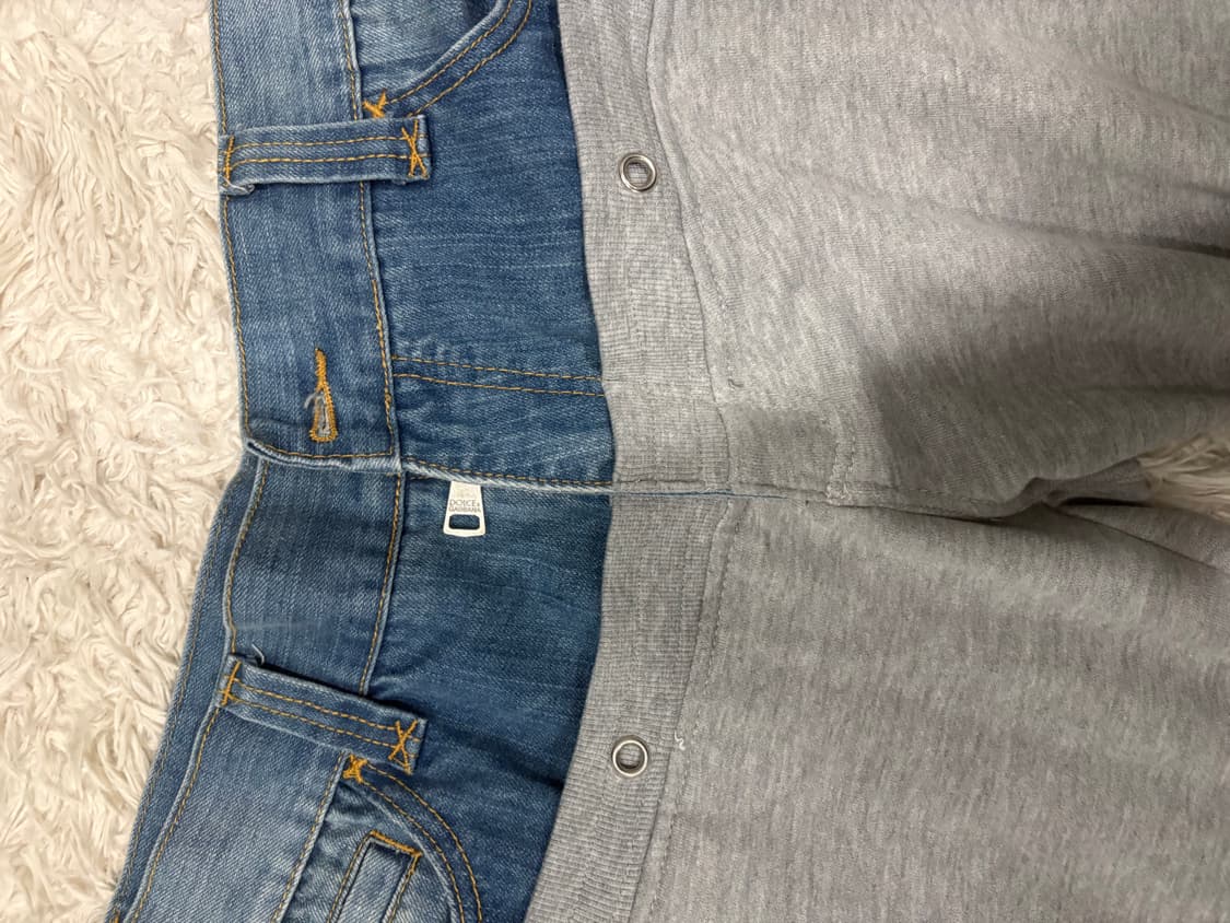돌체앤가바나 하이브리드 데님 그레이 새깅 조거팬츠 상품이미지7