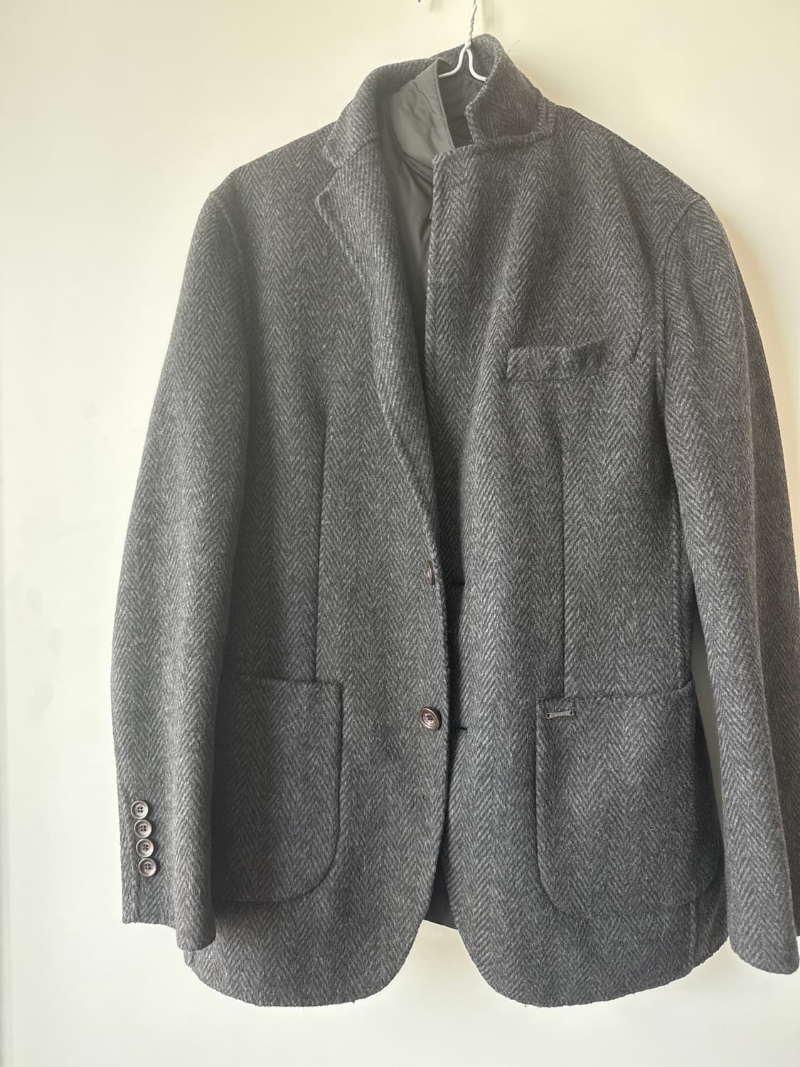 CREMIEUX 남성 헤링본 자켓+조끼 95 상품이미지1