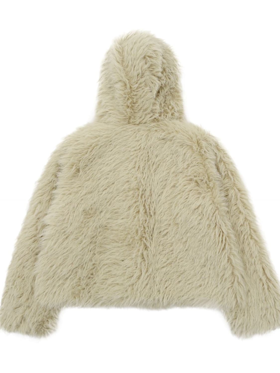 아수라 플러피 후드 퍼 자켓 베이지 상품이미지5