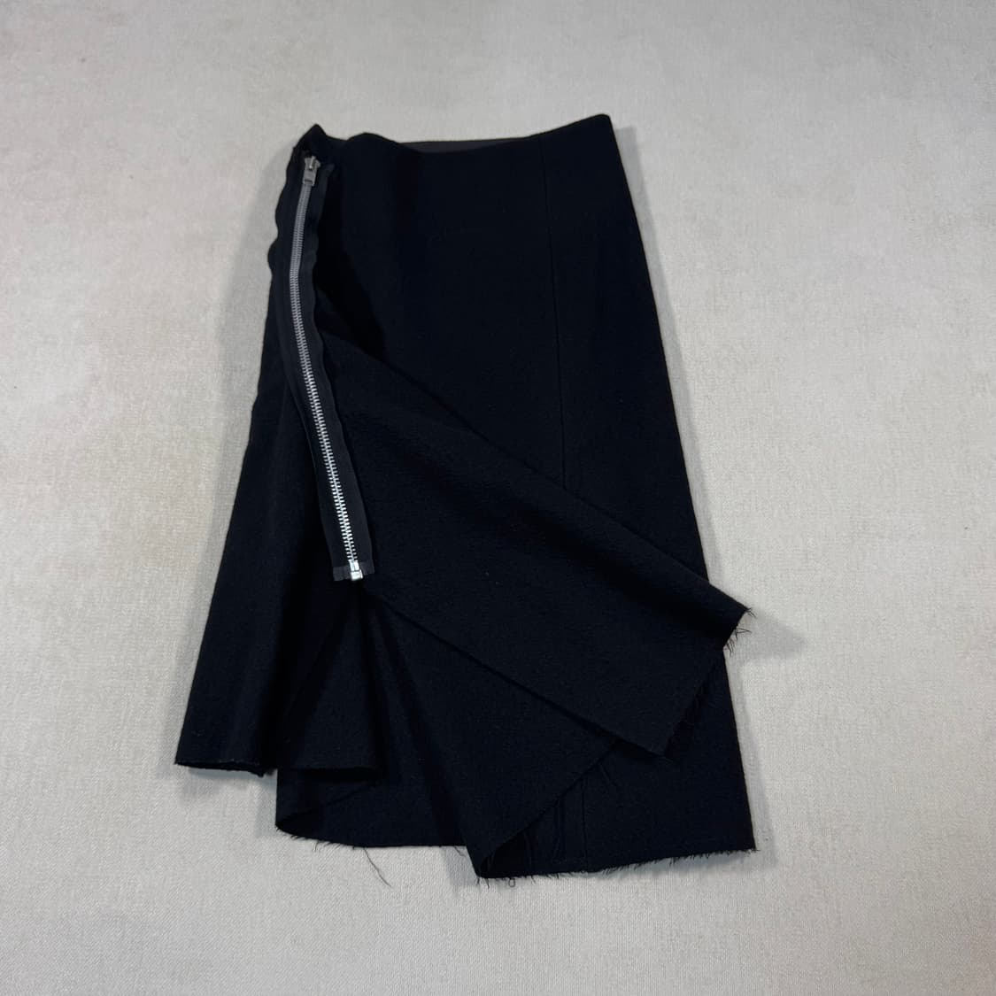 Zipper Wool Long Black Skirt 상품이미지2