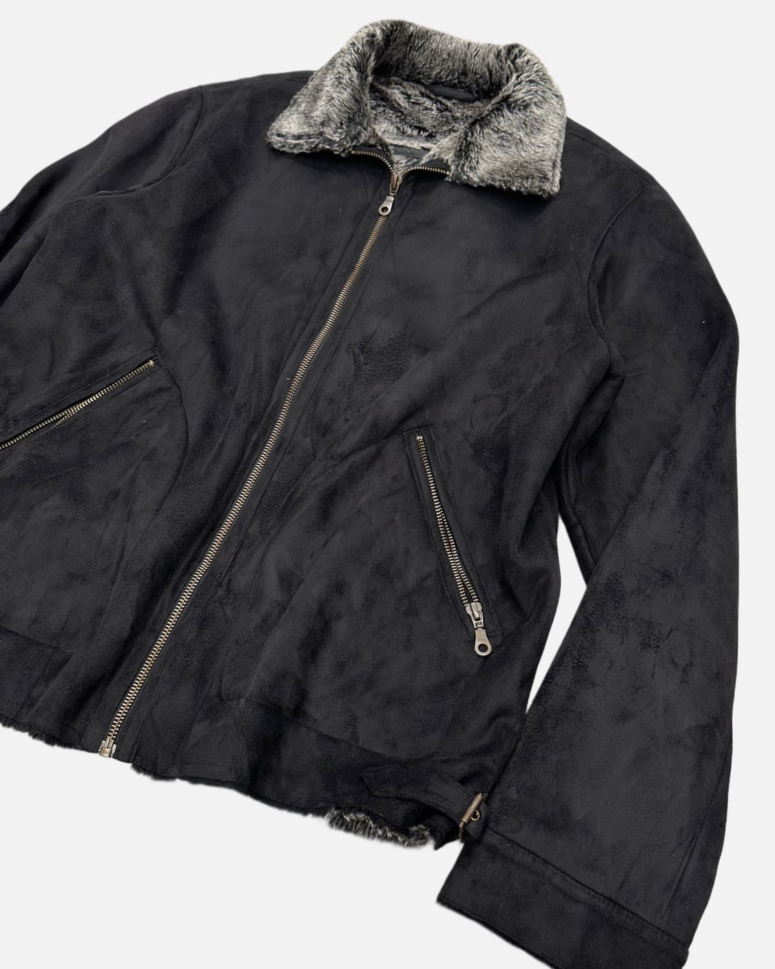 black fur shearling jacket 상품이미지2