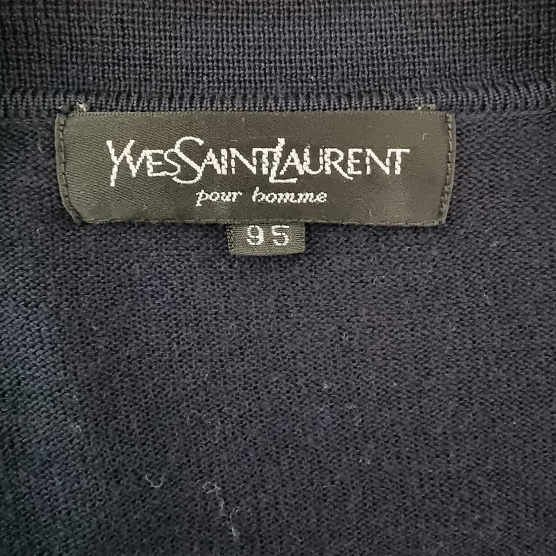 입생로랑 아가일 체크 패턴 가디건 95 상품이미지4