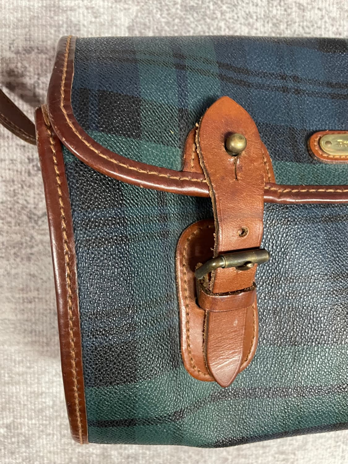 90s vtg Polo Ralph Lauren 블랙워치 크로스 상품이미지3