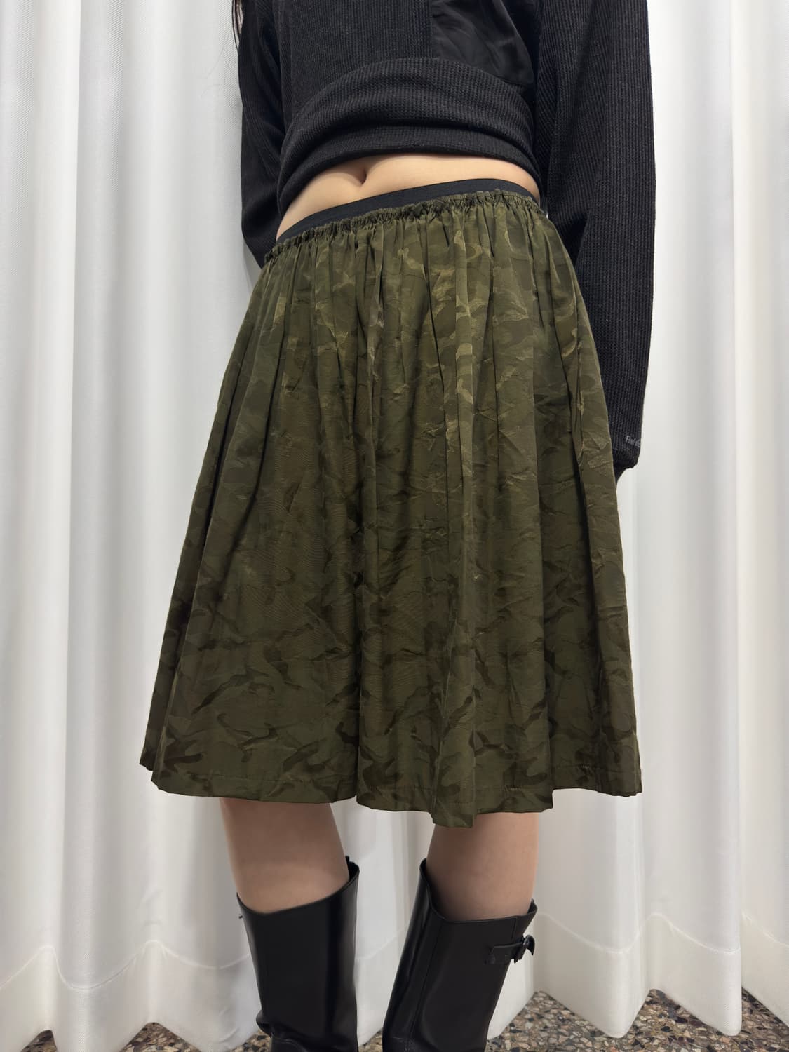 field camo midi skirt 상품이미지1
