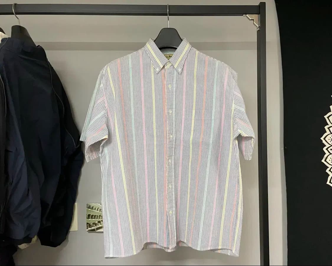 엘엘빈 90s 시어서커 빈티지 셔츠 상품이미지1