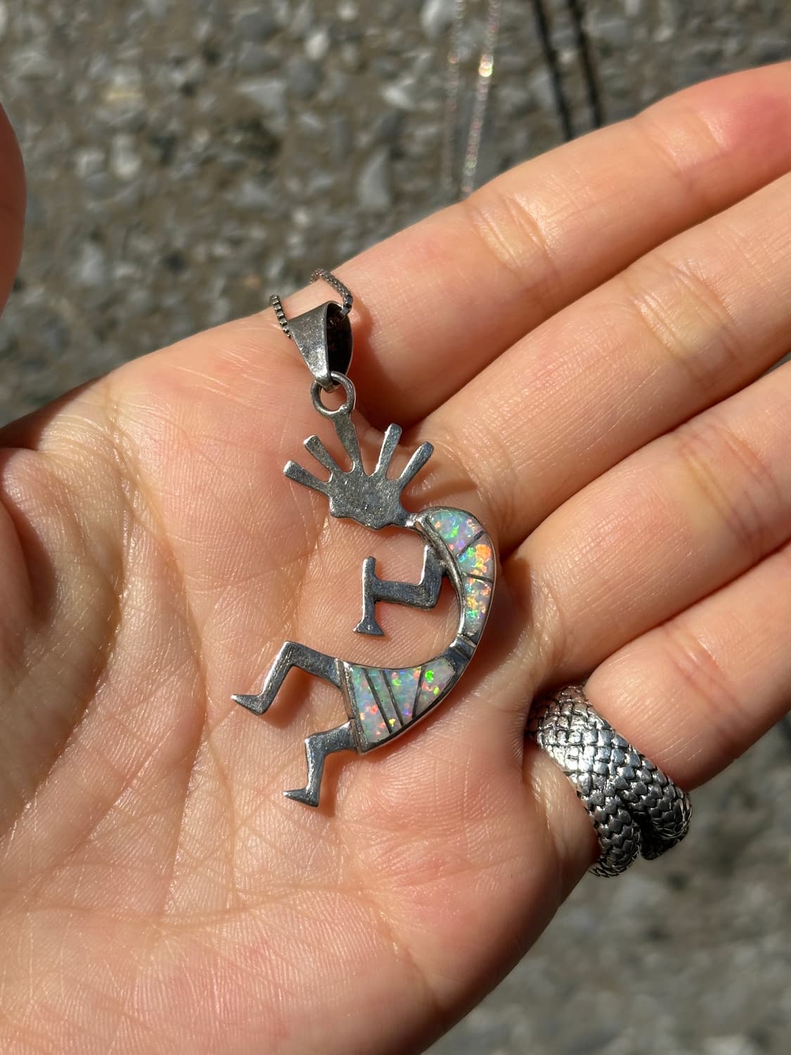 Kokopelli Double Face Turquoise & Opal 9 상품이미지2