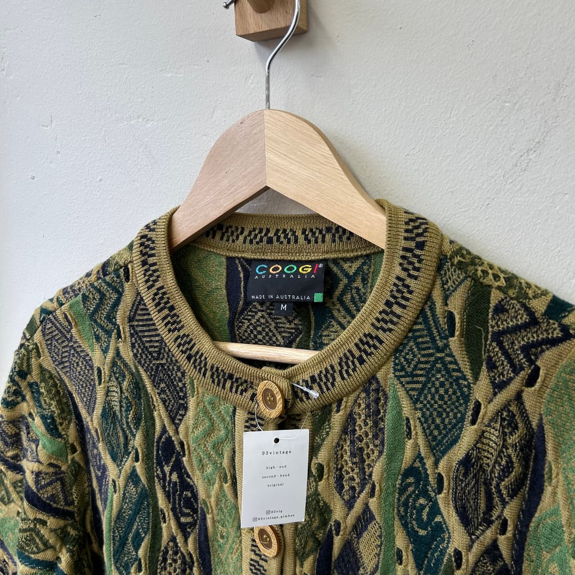 쿠지 그린 가디건 상품이미지3