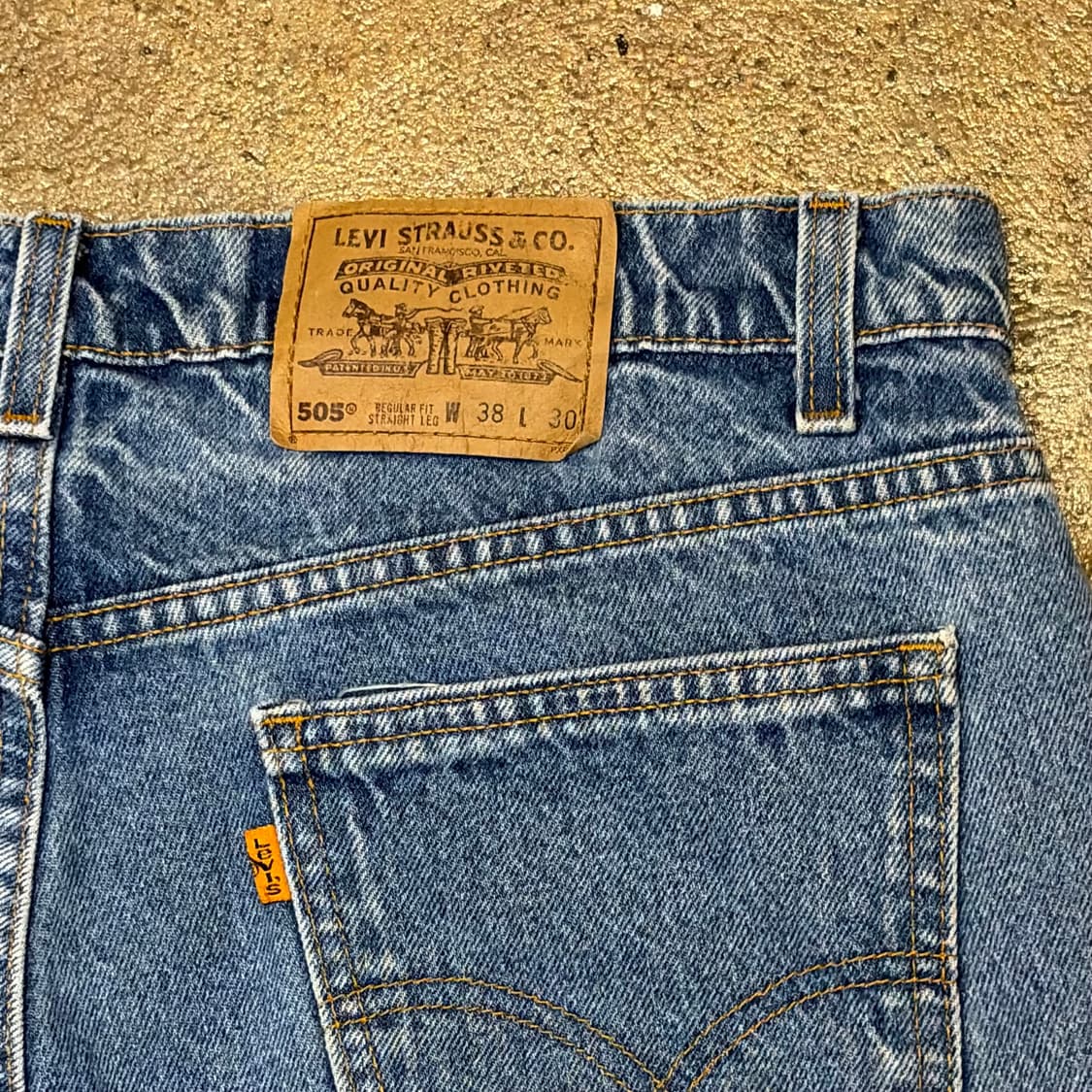 90s Made in USA  빈티지 리바이스 505 오렌지탭 청바지 상품이미지9