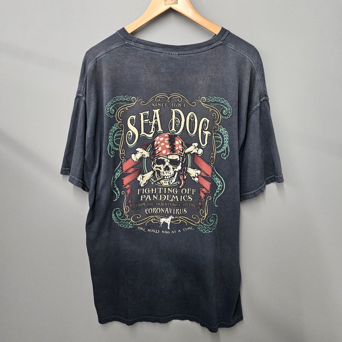 USA 90's SEA DOGS 백프린팅 티셔츠 상품이미지2