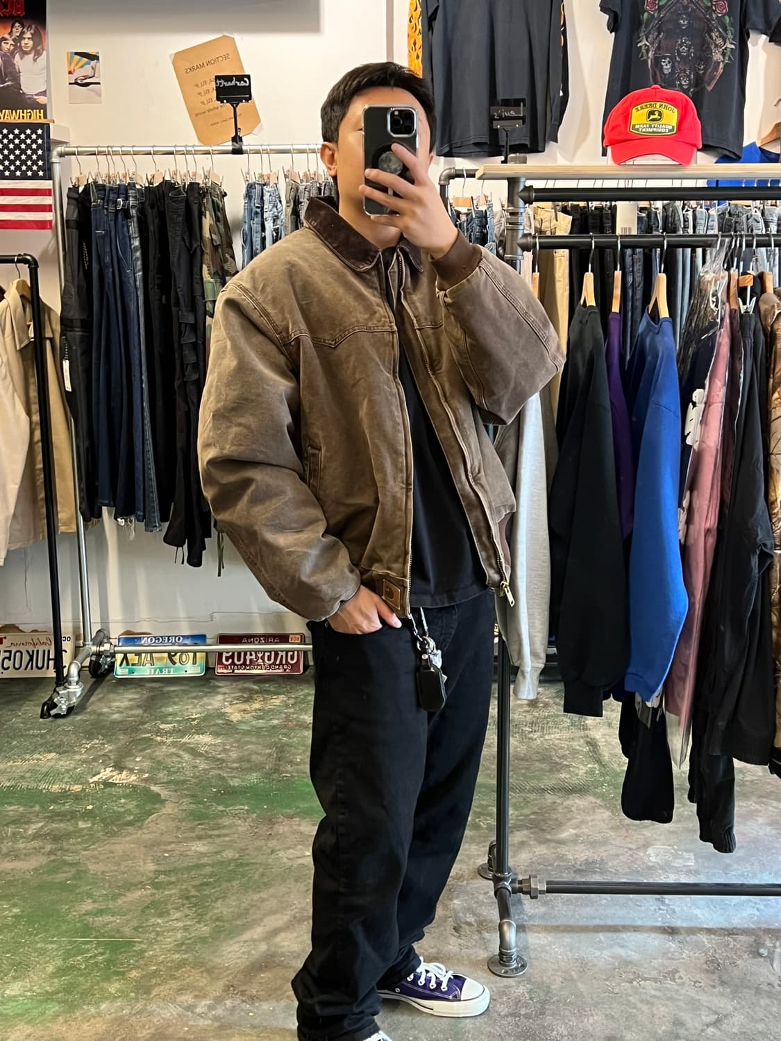 00's [2XL] 칼하트 산타페 J14 CHT 체스트넛 빈티지 워크자켓 상품이미지2