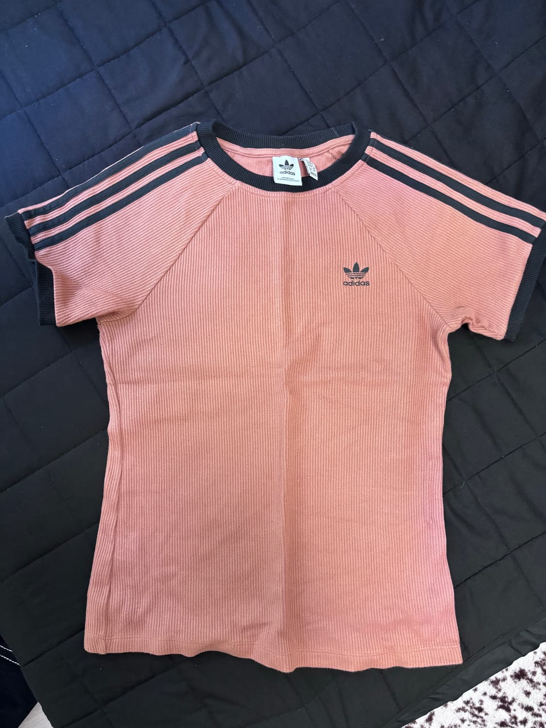 아디다스 삼선 와플 슬림 티셔츠 클레이 스트라타 브라운 S사이즈 상품이미지2