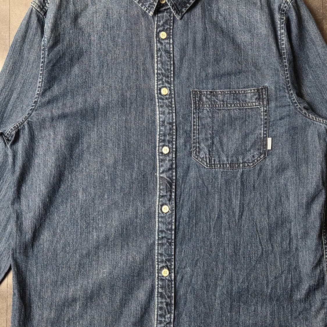 QUIKSILVER 빈티지 인디고 코튼 데님 셔츠 A00648 상품이미지3