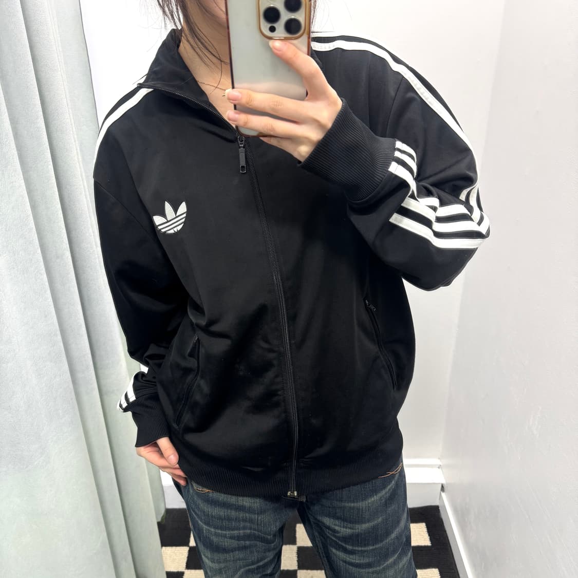 아디다스 블랙 트랙탑 져지 상품이미지2