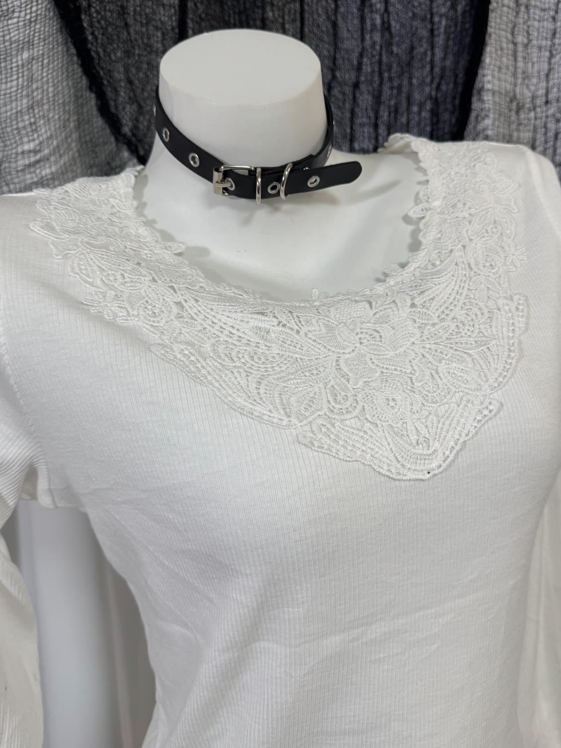 white lace t-shirt 상품이미지3