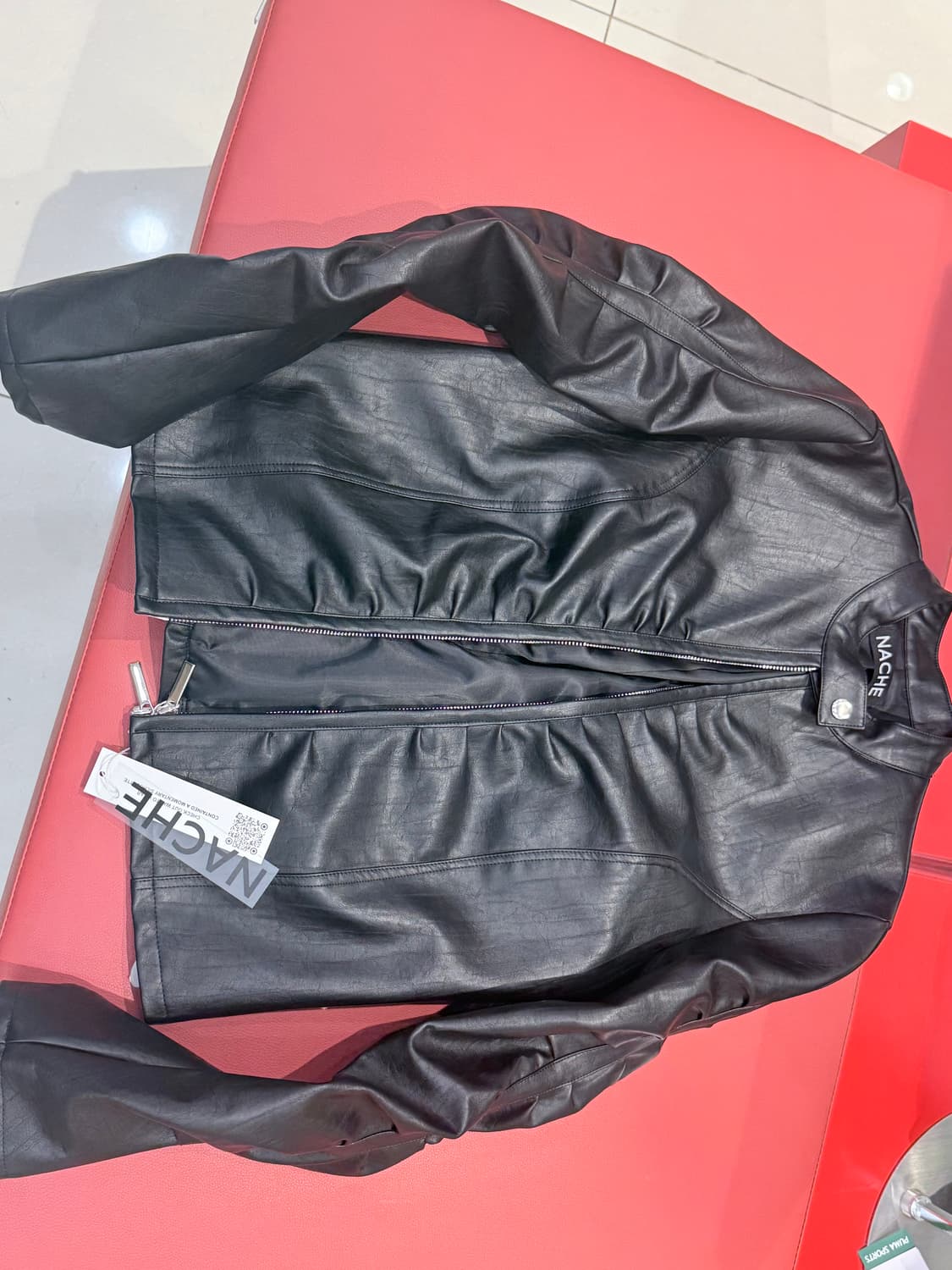 나체 셔링 레더 자켓 0사이즈 상품이미지4