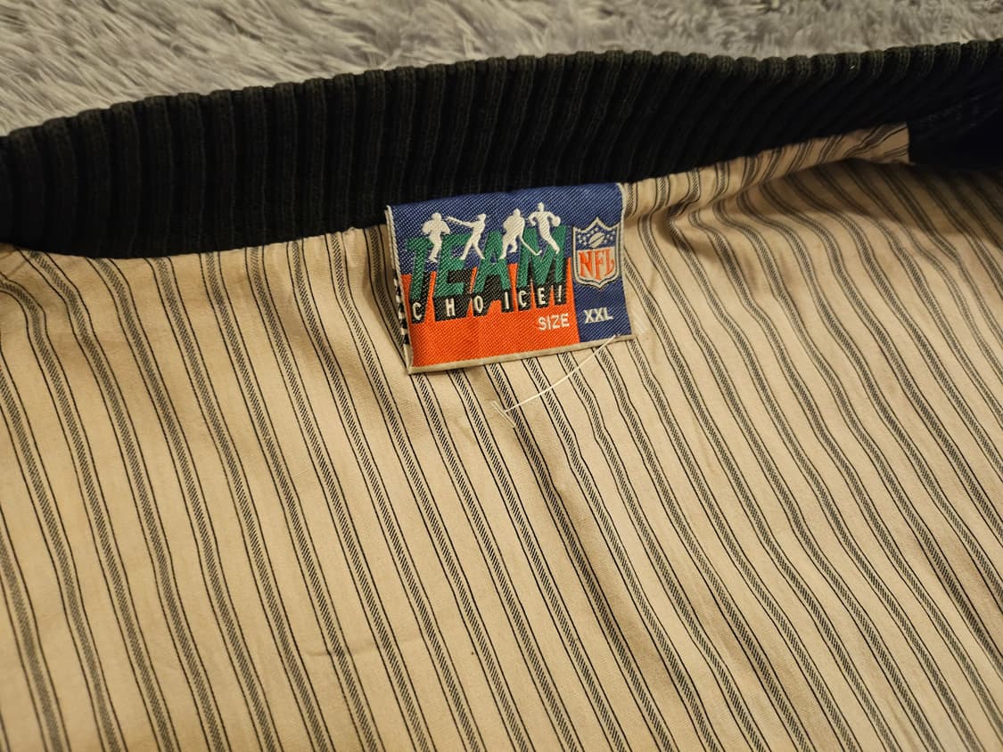 [2XL] 90s 빈티지 NFL 워싱턴 레드스킨스 데님 배색 바시티 자켓 상품이미지8