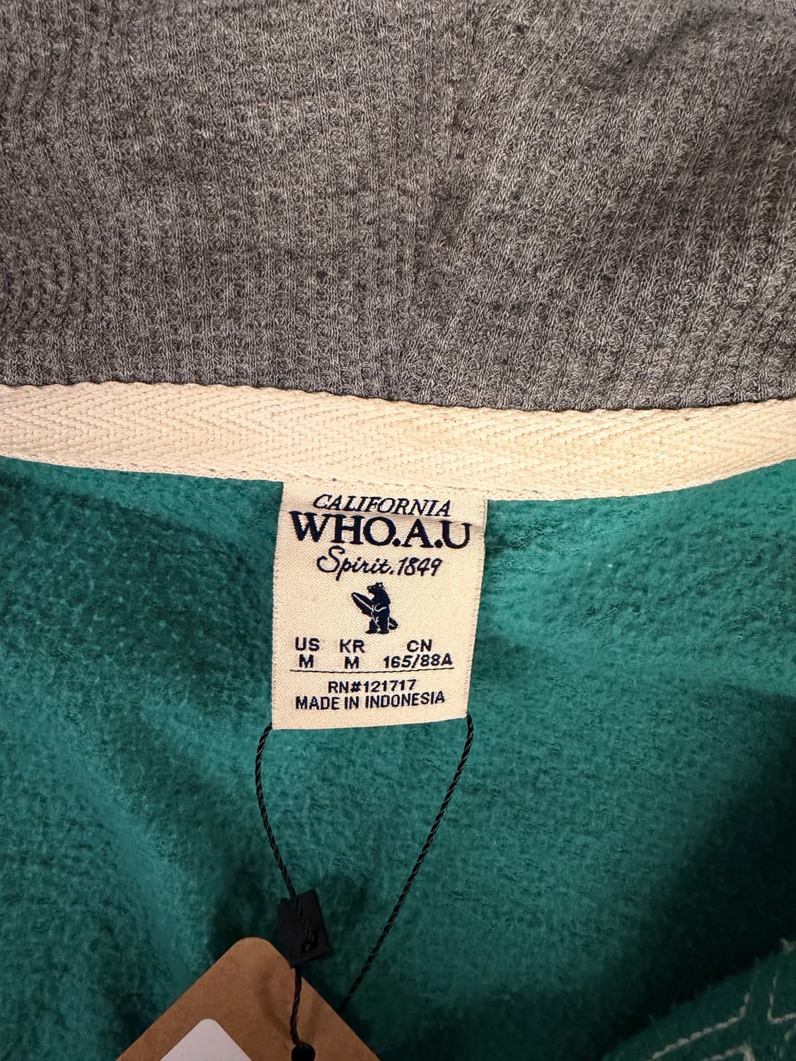 (정품/M) 하아유 후드집업 민트 a1 상품이미지4