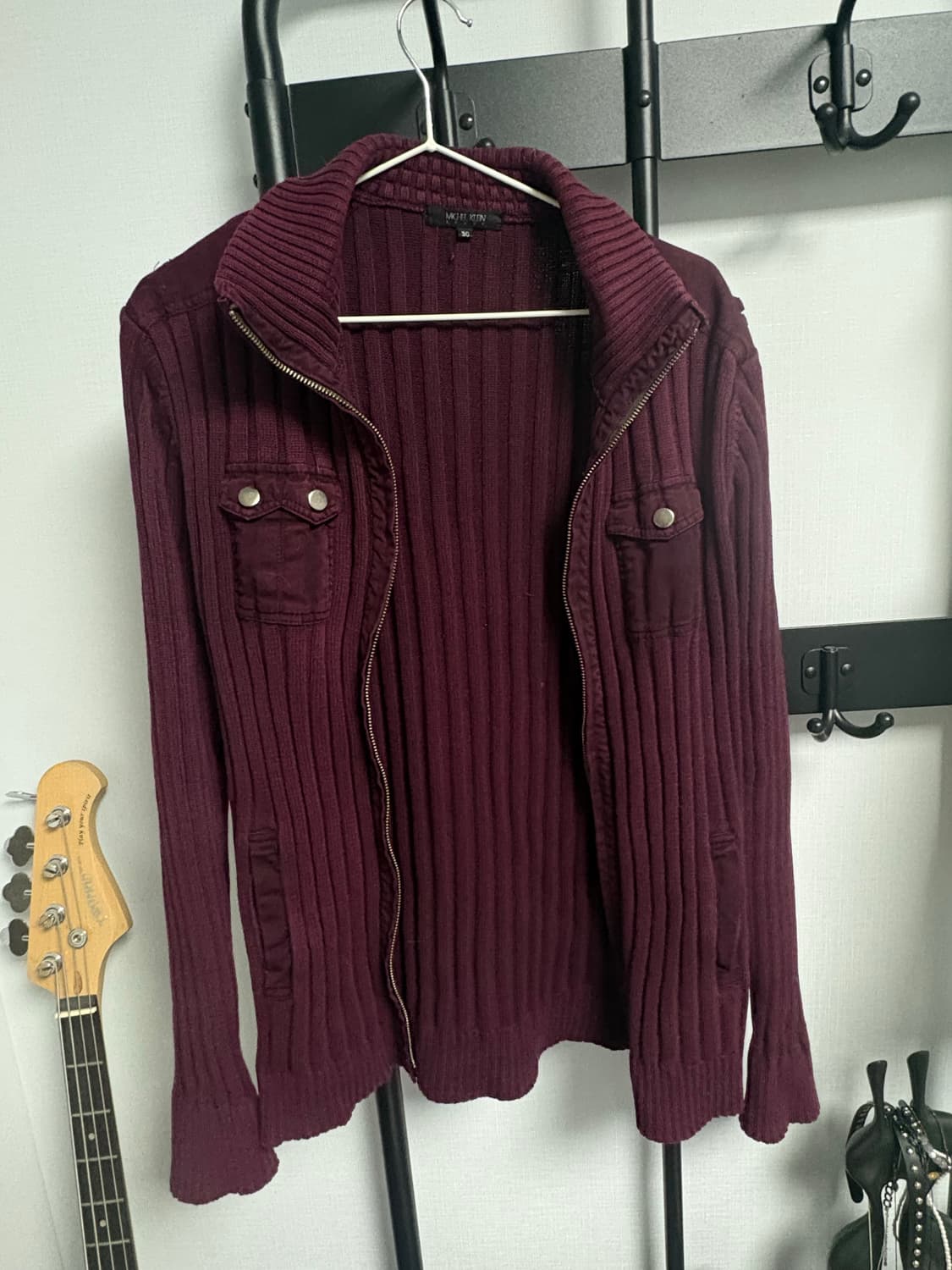 Michel klein 버건디 자켓 상품이미지3