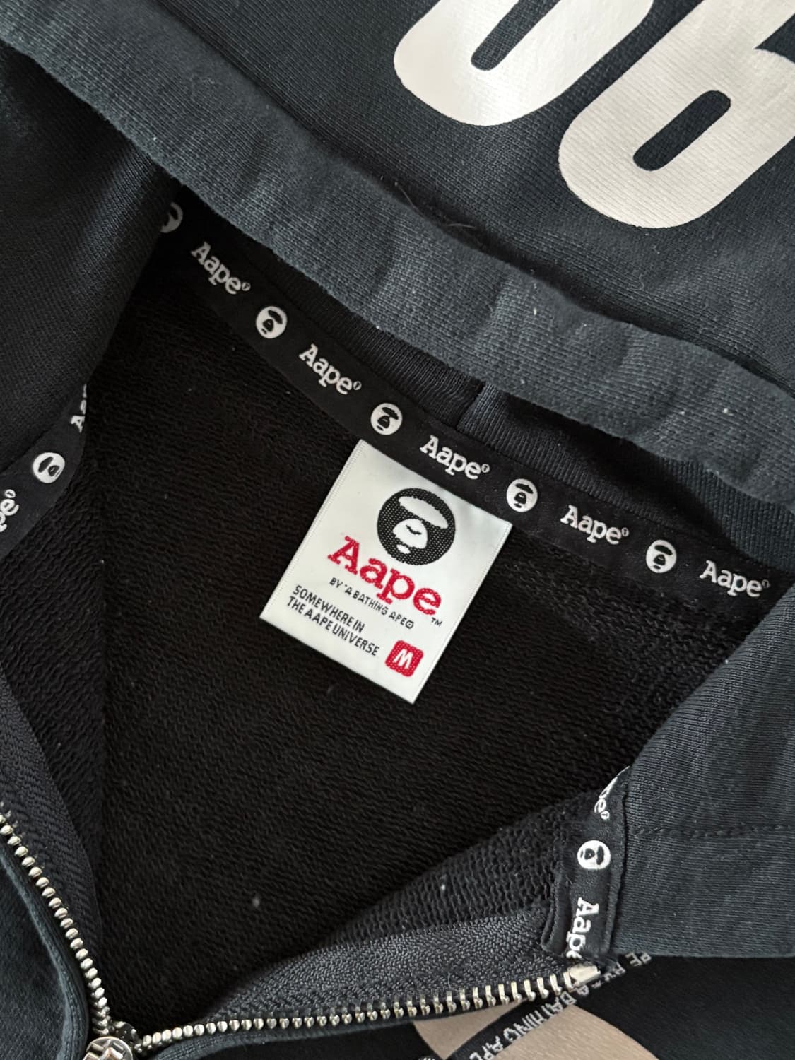 Aape 에이프 블랙컬러 후드집업 상품이미지6