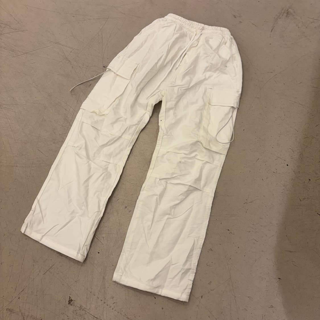 빈티지 카고 화이트 스트링 팬츠 상품이미지1