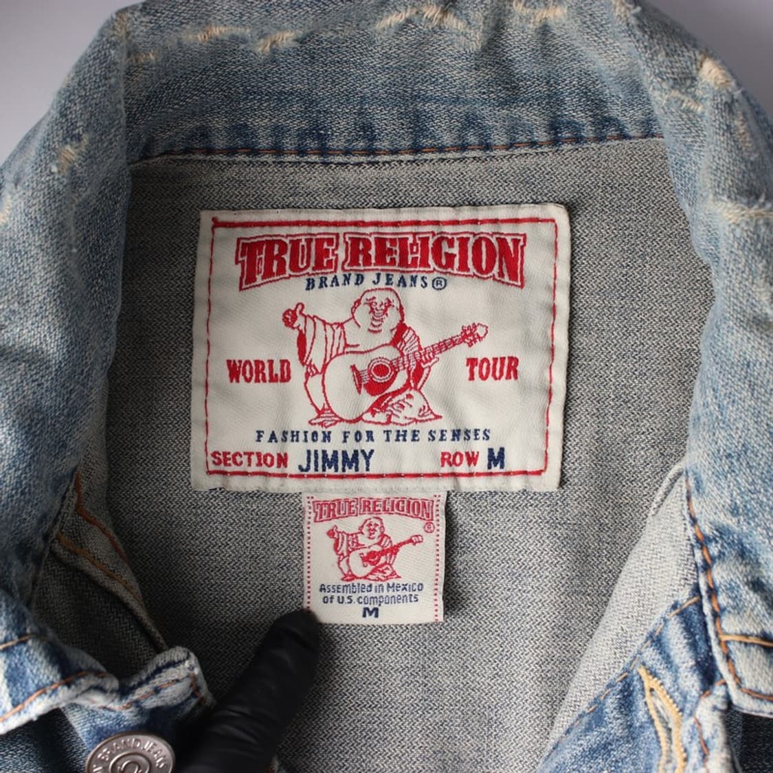 트루릴리전 지미 디스트레스드 스티치 데님 자켓 M 상품이미지6