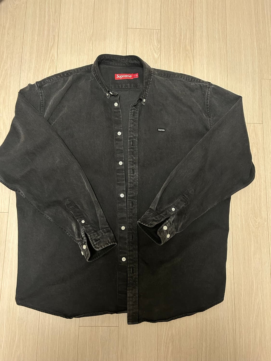 슈프림 스몰박스로고 데님 셔츠 25ss XL 상품이미지1