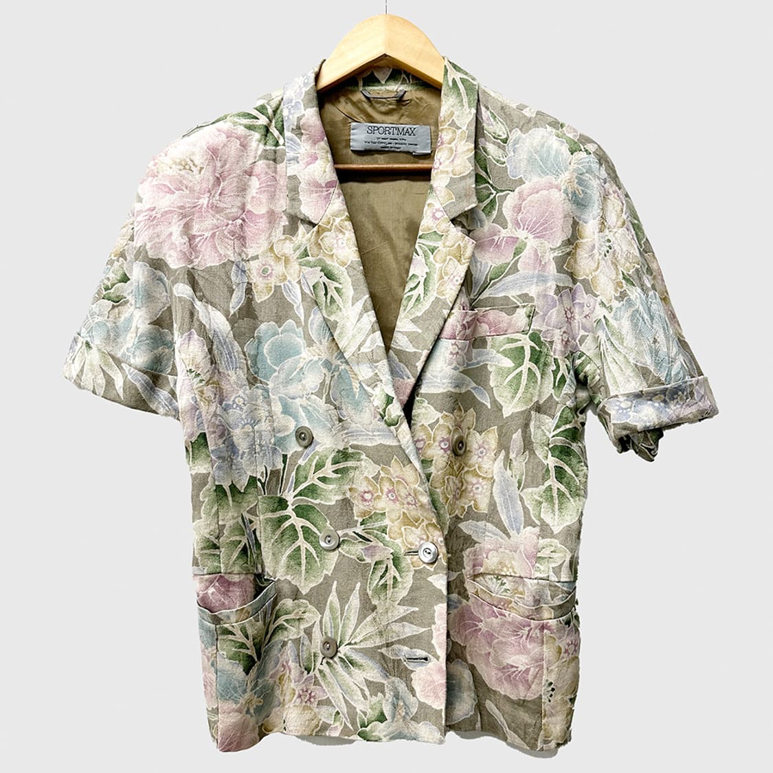 막스마라 스포트막스 플라워 린넨 자켓 리넨 반팔 블레이저 여성 36 상품이미지1