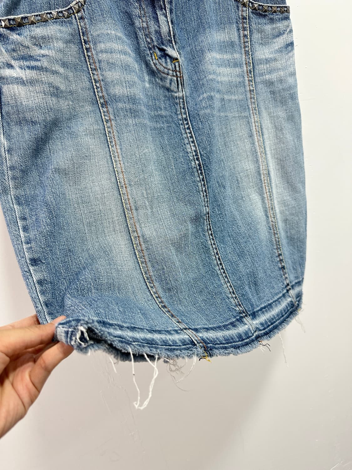 Vintage stud point back slit skirt 상품이미지5