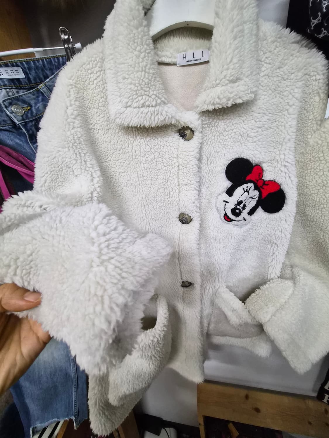 미키패치 뽀글이 자켓. ouvir 코듀로이 버뮤다팬츠 상품이미지3