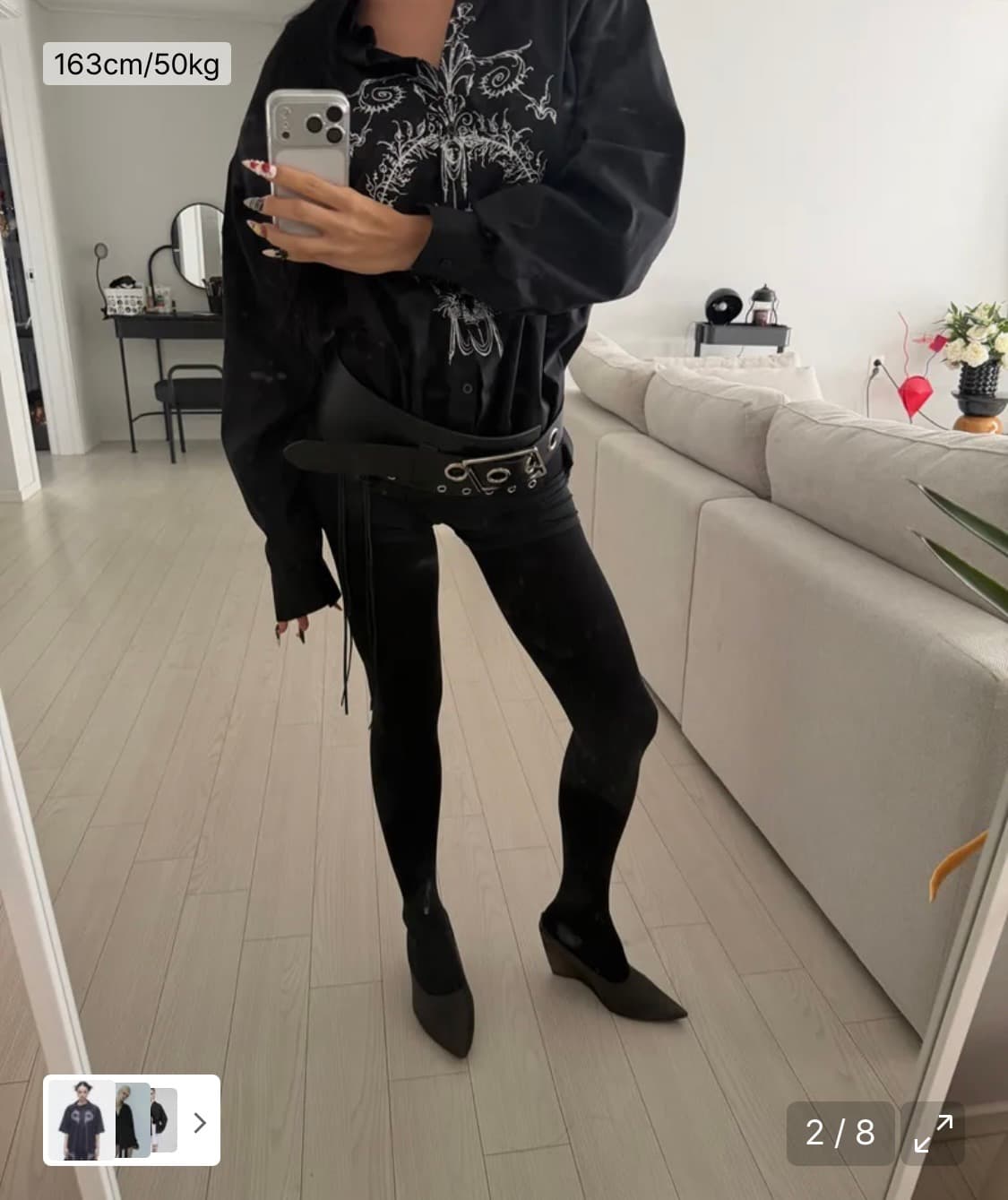 오도어 ODOR Della shirt in black 델라 셔츠 블랙 상품이미지2