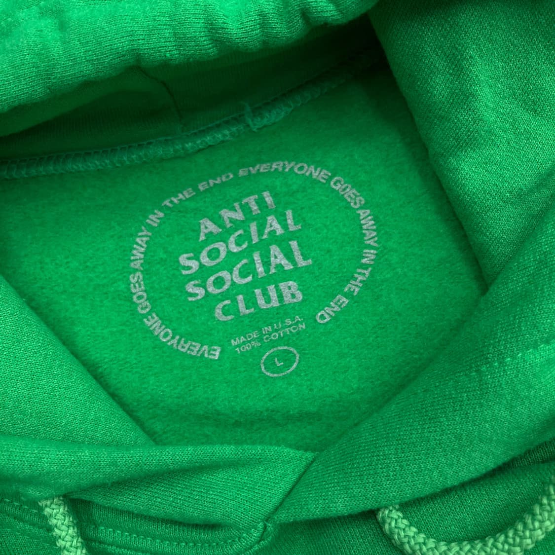 안티쇼셜쇼셜클 주사위로고 그린 후드 L 상품이미지9