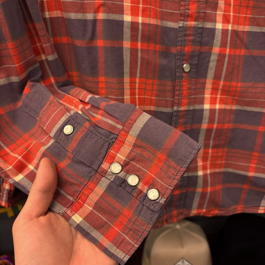 데님 앤 서플라이 랄프로렌 플래드 타탄체크 웨스턴 코튼셔츠 N1034 상품이미지5