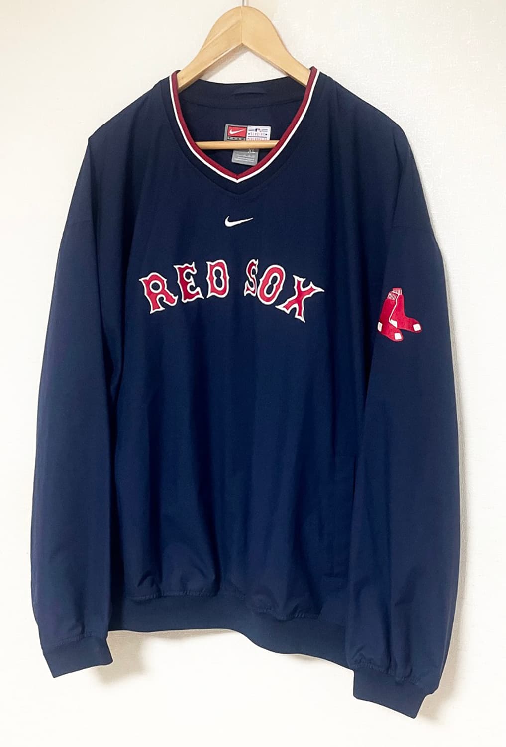 나이키 MLB 보스턴 레드삭스 풀오버 탑 네이비 상품이미지5