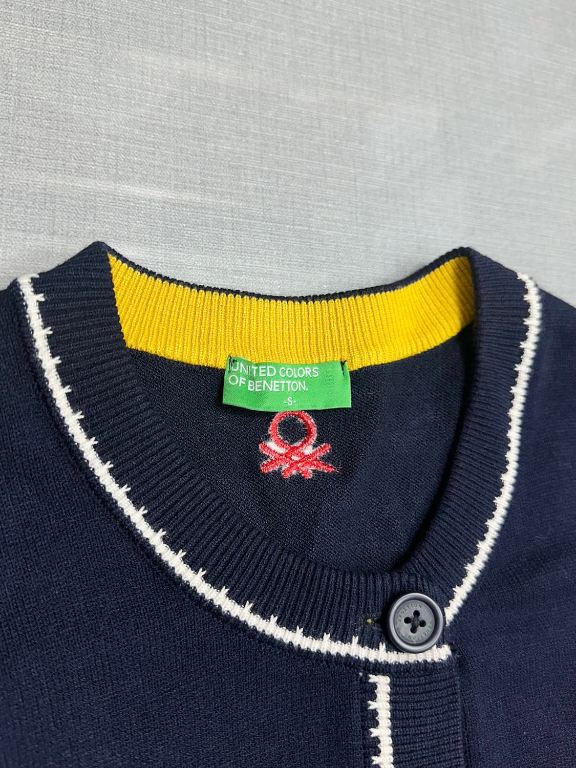 베네통 니트 가디건 네이비 상품이미지6